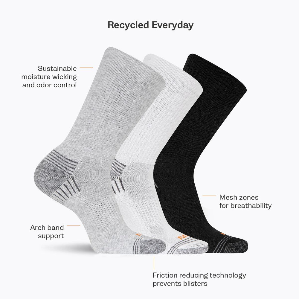 Merrell Recycled Everyday Crew Sock 3 Pack - Socks