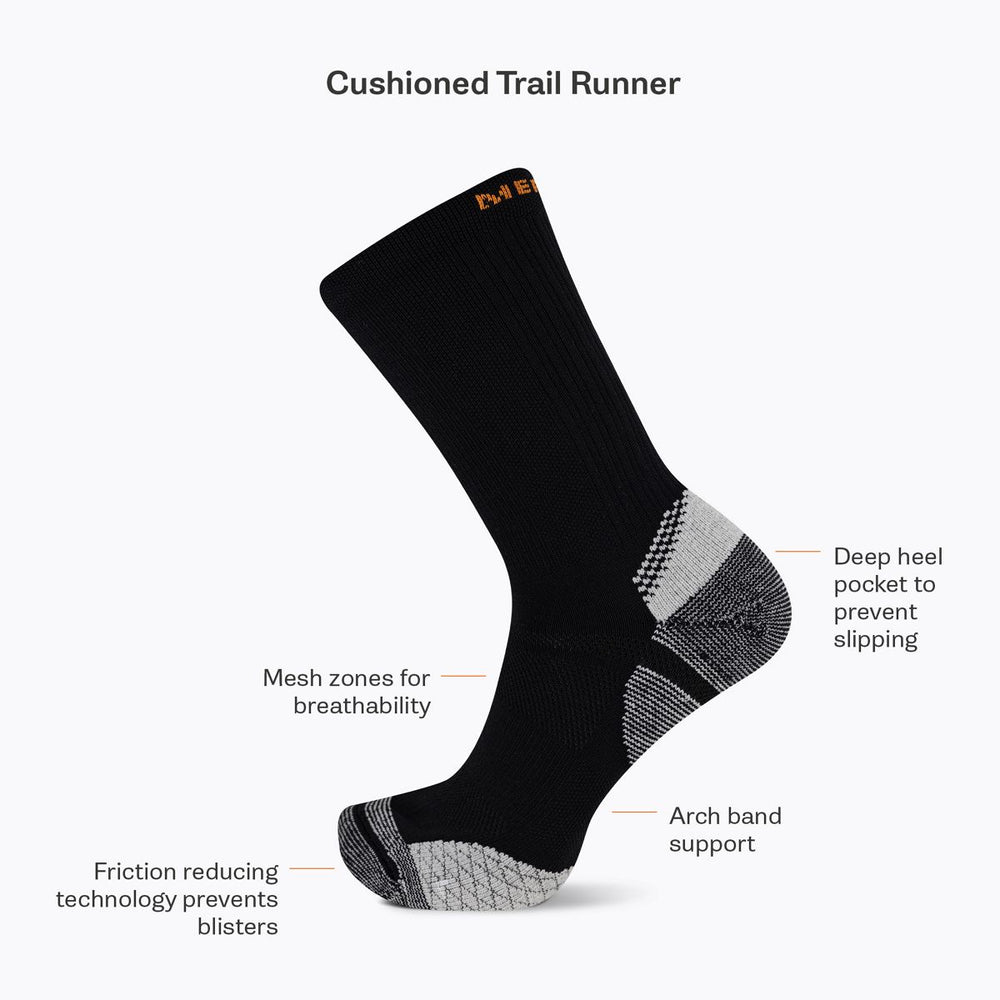 Merrell Cushion Trail Runner Tab Sock - Socks