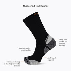 Merrell Cushion Trail Runner Tab Sock - Socks